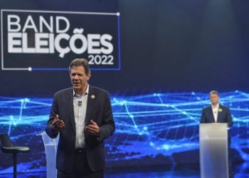 Haddad e Tarcísio confirmam presença no debate da Band no dia 09/08.